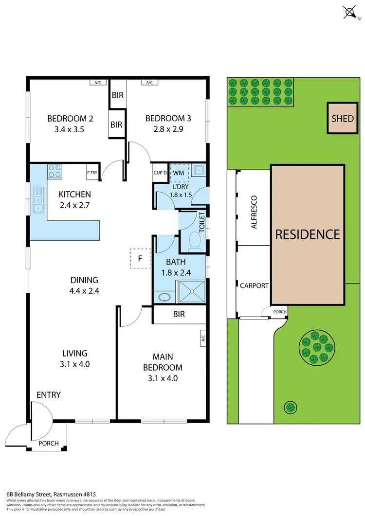 Floorplan of Homely house listing, 6B Bellamy Street, Rasmussen QLD 4815