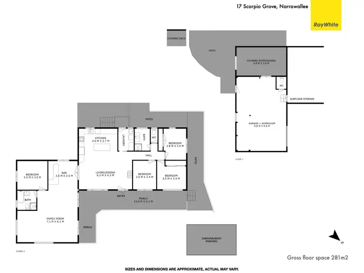 Floorplan of Homely house listing, 17 Scorpio Grove, Narrawallee NSW 2539