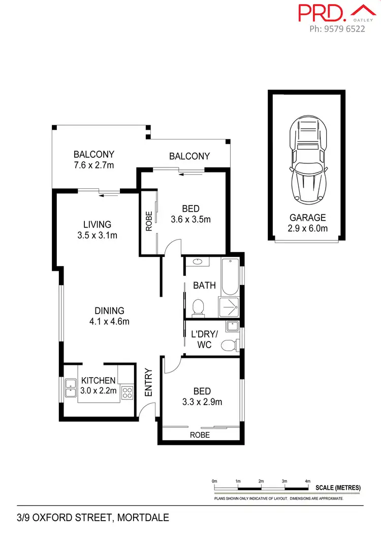 Floorplan of Homely apartment listing, 3/9 Oxford St, Mortdale NSW 2223