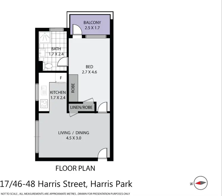 Floorplan of Homely unit listing, 17/46 Harris Street, Harris Park NSW 2150