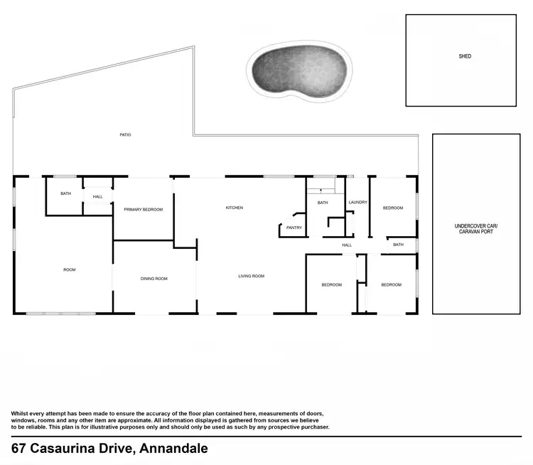 Floorplan of Homely house listing, 67 Casuarina Drive, Annandale QLD 4814