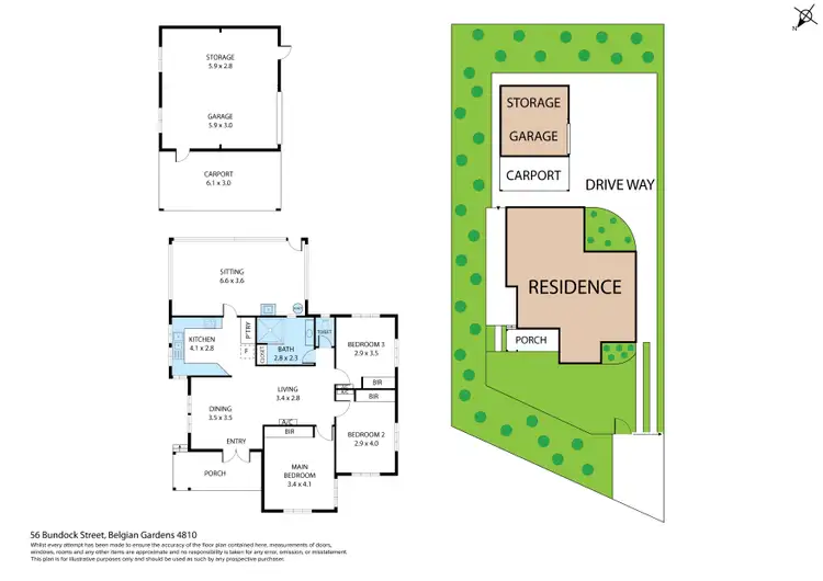 Floorplan of Homely house listing, 56 Bundock Street, Belgian Gardens QLD 4810