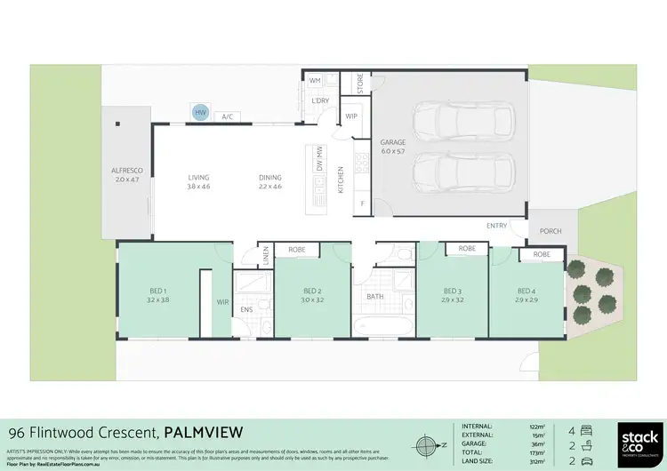 Floorplan of Homely house listing, 96 Flintwood Crescent, Palmview QLD 4553