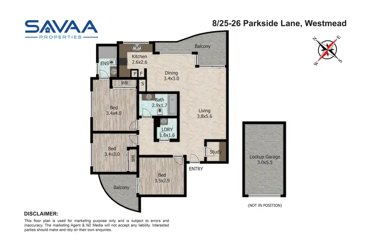 Floorplan of Homely apartment listing, 8/25-26 Parkside Lane, Westmead NSW 2145
