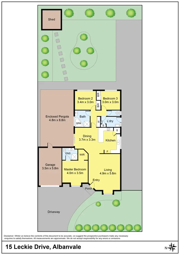 Floorplan of Homely house listing, 15 Leckie Drive, Albanvale VIC 3021