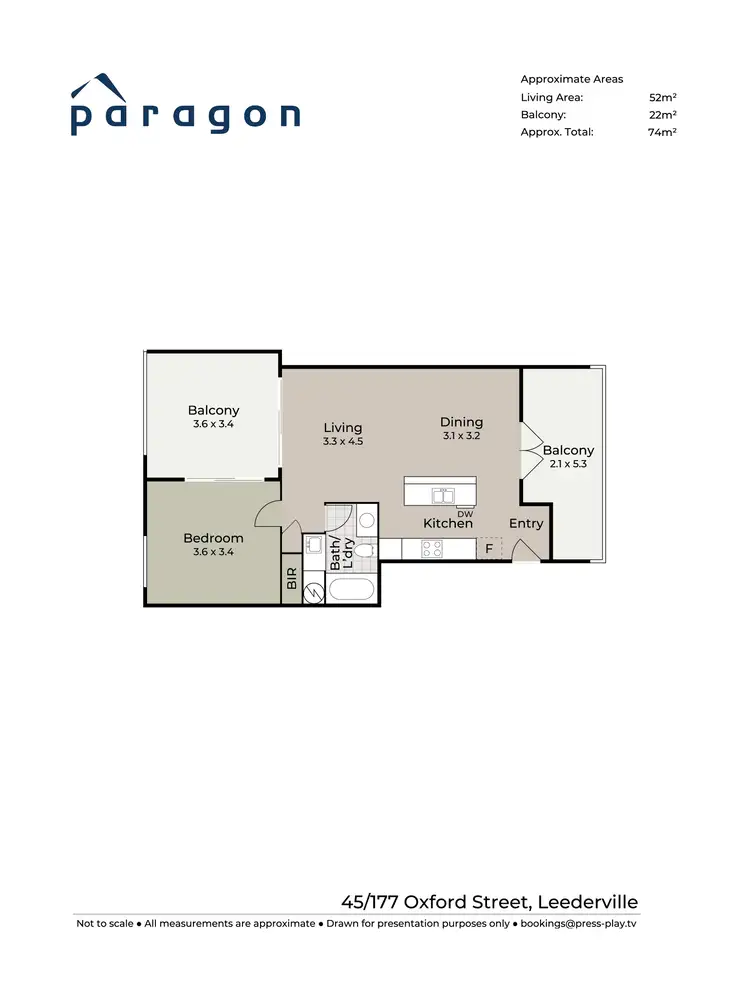 Floorplan of Homely apartment listing, 45/177 Oxford Street, Leederville WA 6007