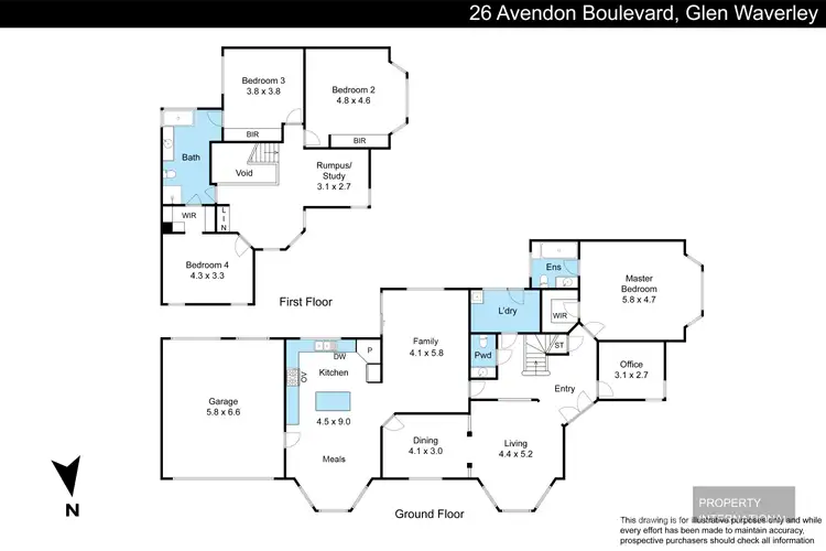Floorplan of Homely house listing, 26 Avendon Boulevard, Glen Waverley VIC 3150