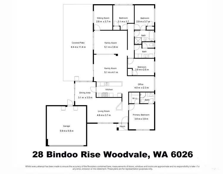 Floorplan of Homely house listing, 28 Bindoo Rise, Woodvale WA 6026