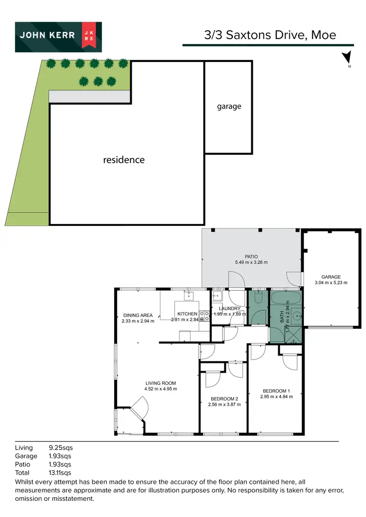 Floorplan of Homely unit listing, 3/3 Saxtons Drive, Moe VIC 3825
