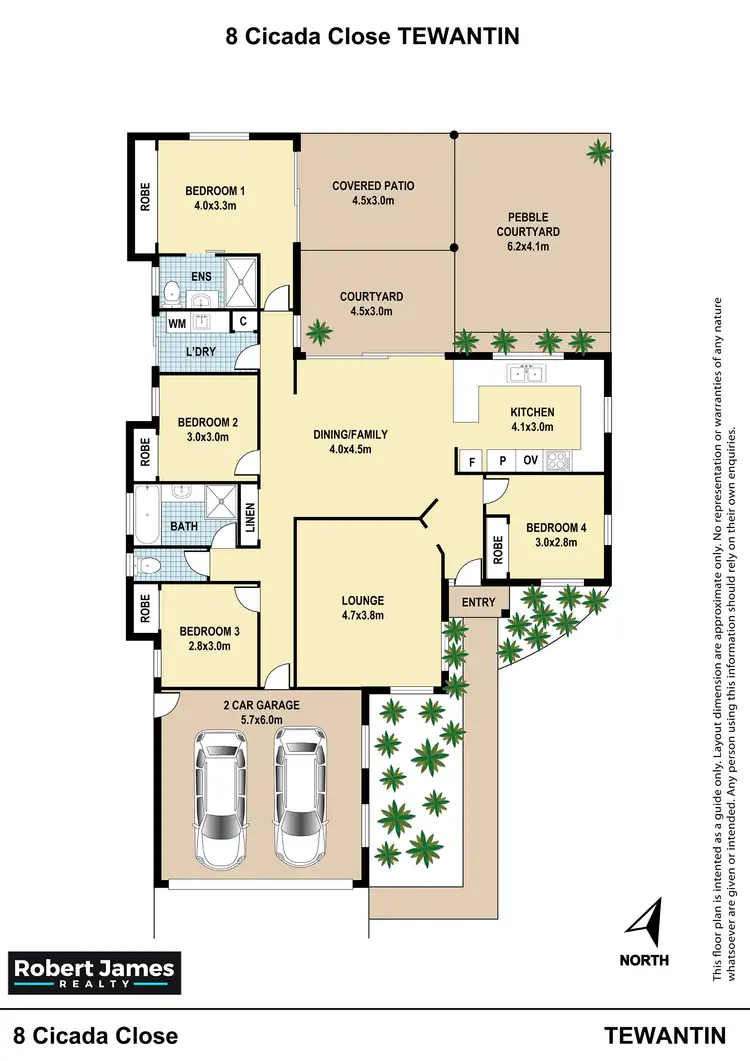 Floorplan of Homely house listing, 8 Cicada Close, Tewantin QLD 4565