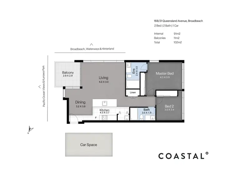 Floorplan of Homely apartment listing, 168/31 Queensland Avenue, Broadbeach QLD 4218