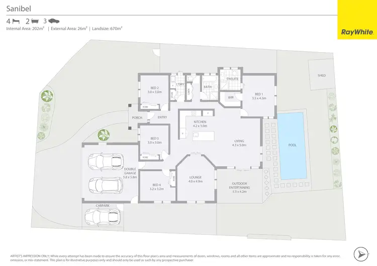 Floorplan of Homely house listing, 1 Sanibel Court, Kawana Island QLD 4575