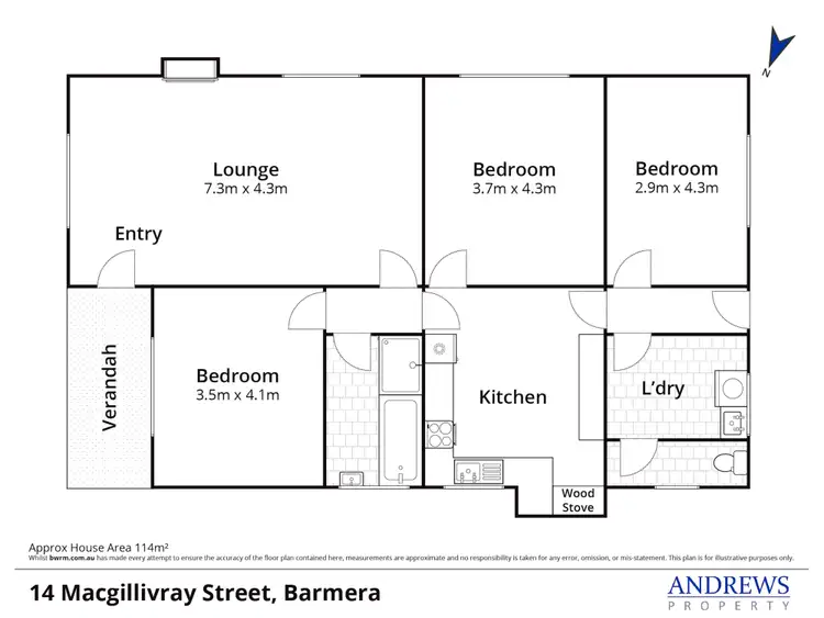 Floorplan of Homely house listing, 14 Macgillivray Street, Barmera SA 5345