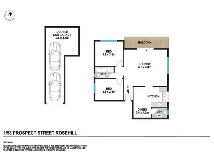 Floorplan of Homely unit listing, 1/58 Prospect Street, Rosehill NSW 2142
