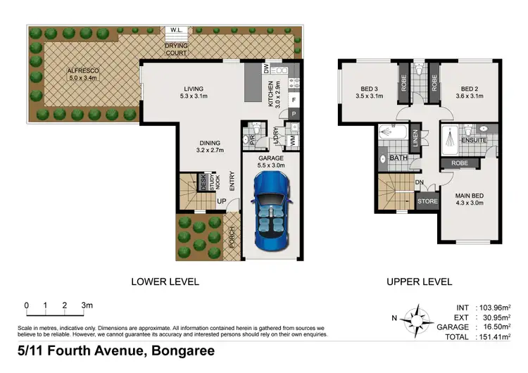 Floorplan of Homely townhouse listing, 5/11 Fourth Avenue, Bongaree QLD 4507