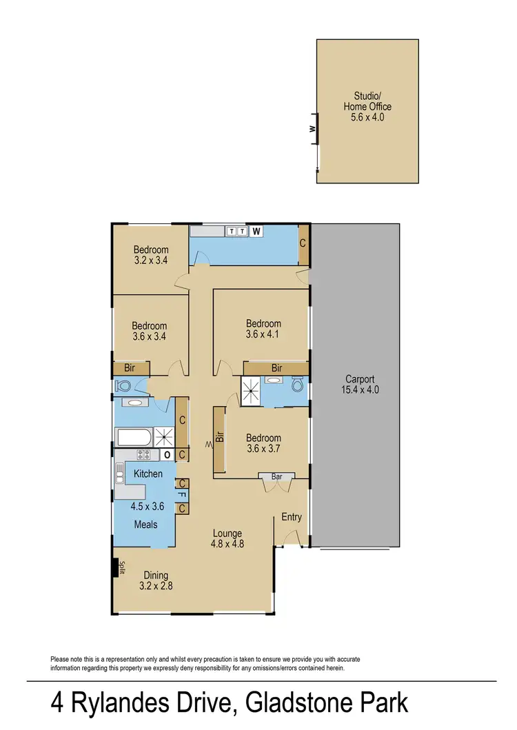 Floorplan of Homely house listing, 4 Rylandes Drive, Gladstone Park VIC 3043