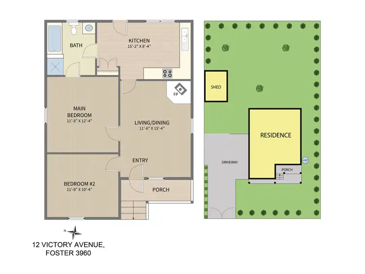 Floorplan of Homely house listing, 12 Victory Ave, Foster VIC 3960