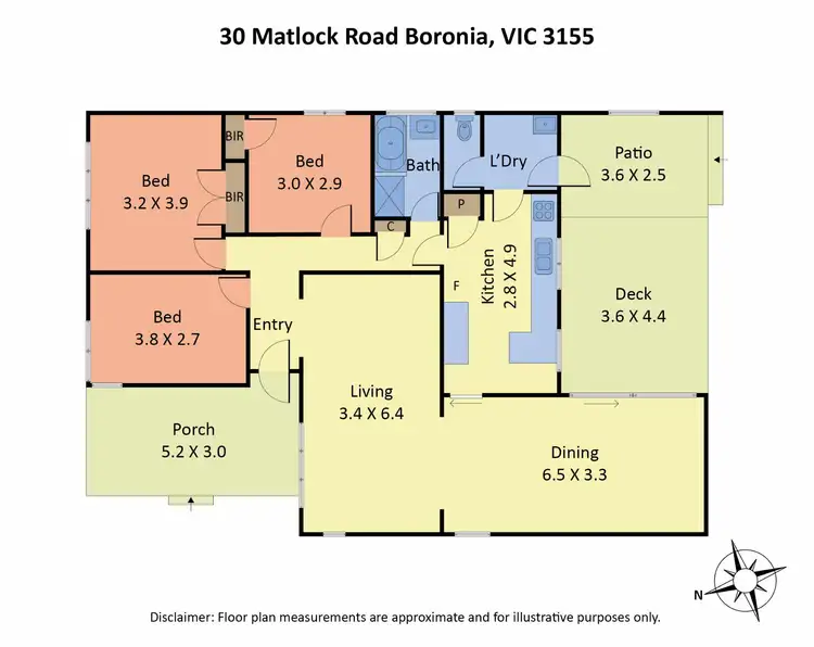 Floorplan of Homely house listing, 30 Matlock Road, Boronia VIC 3155