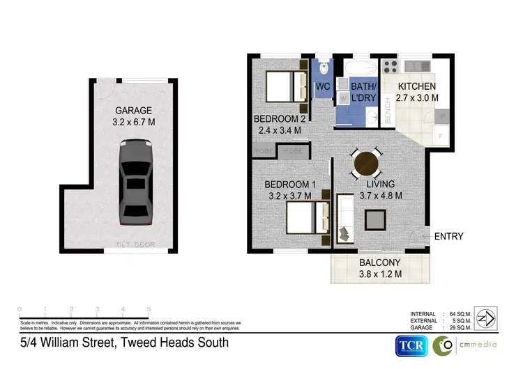 Floorplan of Homely unit listing, 5/4 William Street, Tweed Heads South NSW 2486