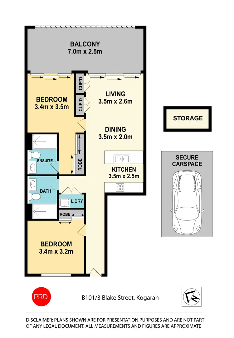 Floorplan of Homely apartment listing, B101/3 Blake Street, Kogarah NSW 2217