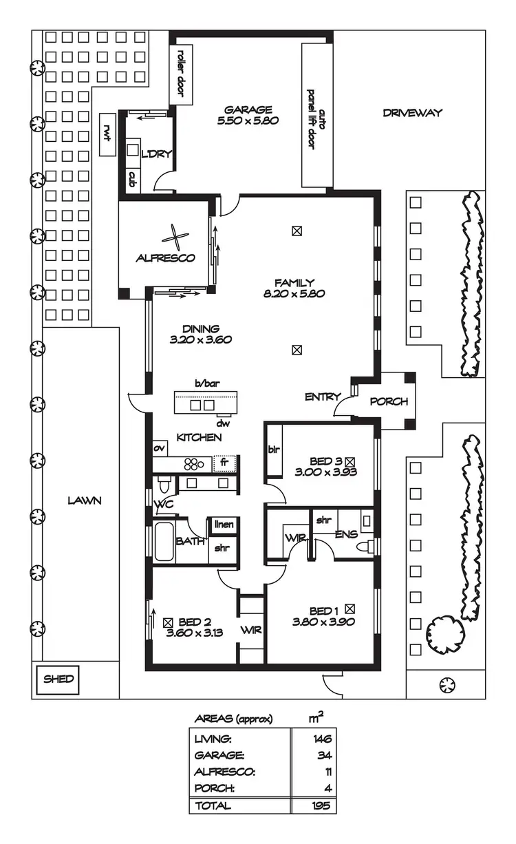 Floorplan of Homely house listing, 7 Rosewood Road, Highbury SA 5089