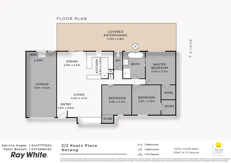 Floorplan of Homely house listing, 2/2 Keats Place, Nerang QLD 4211