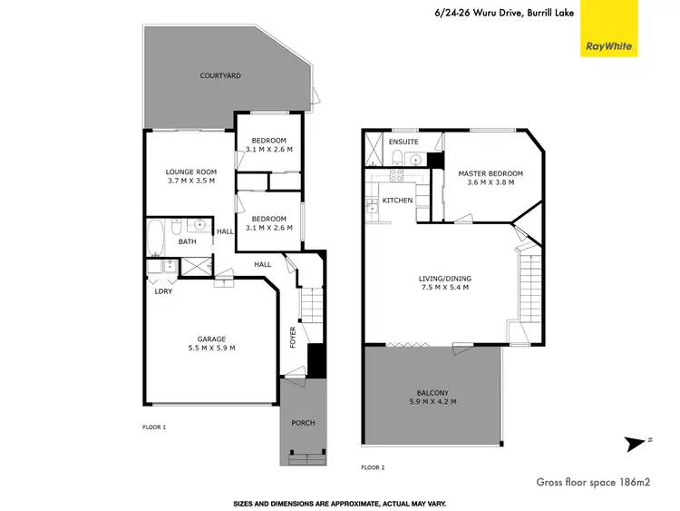Floorplan of Homely house listing, 6/24-26 Wuru Drive, Burrill Lake NSW 2539
