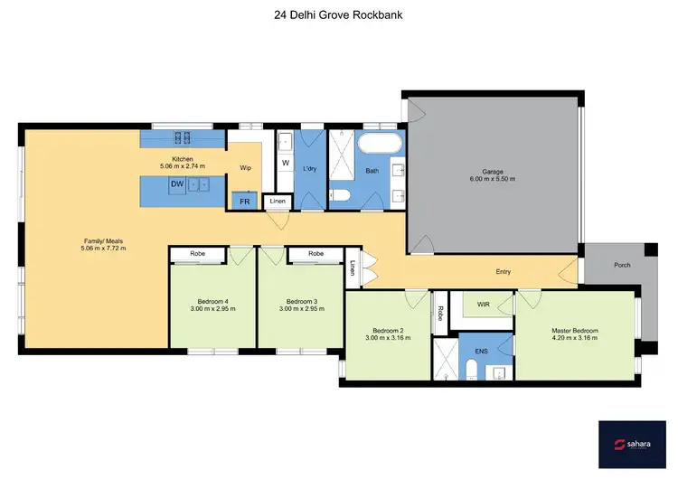 Floorplan of Homely house listing, 24 Delhi Grove, Rockbank VIC 3335