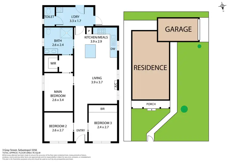 Floorplan of Homely house listing, 3 Gray Street, Sebastopol VIC 3356