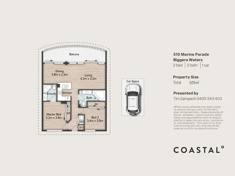 Floorplan of Homely apartment listing, 4G/510 Marine Parade, Biggera Waters QLD 4216