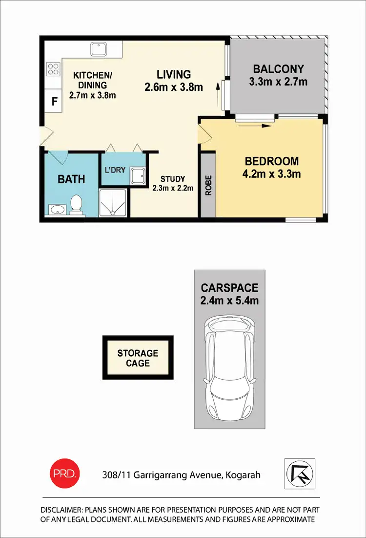 Floorplan of Homely apartment listing, 308/11 Garrigarrang Avenue, Kogarah NSW 2217