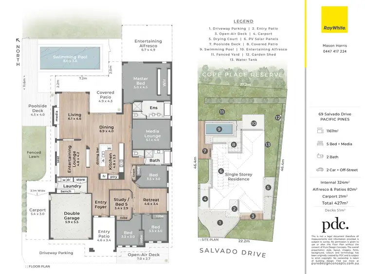 Floorplan of Homely house listing, 69 Salvado Drive, Pacific Pines QLD 4211