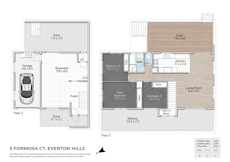 Floorplan of Homely house listing, 5 Formosa Court, Everton Hills QLD 4053