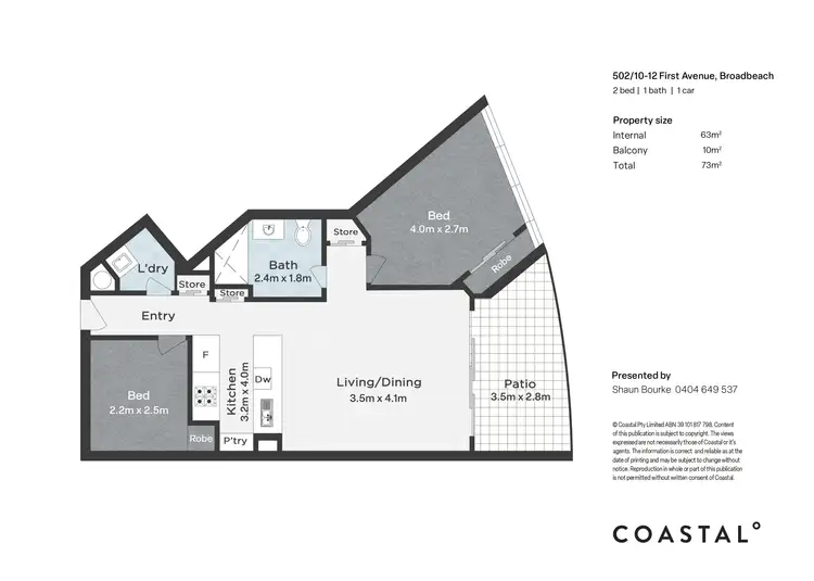 Floorplan of Homely apartment listing, 502/10-12 First Avenue, Broadbeach QLD 4218