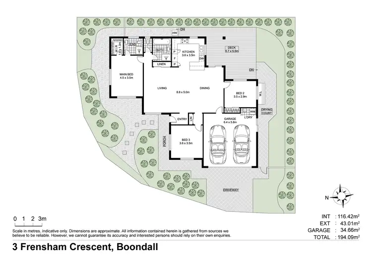 Floorplan of Homely house listing, 3 Frensham Crescent, Boondall QLD 4034