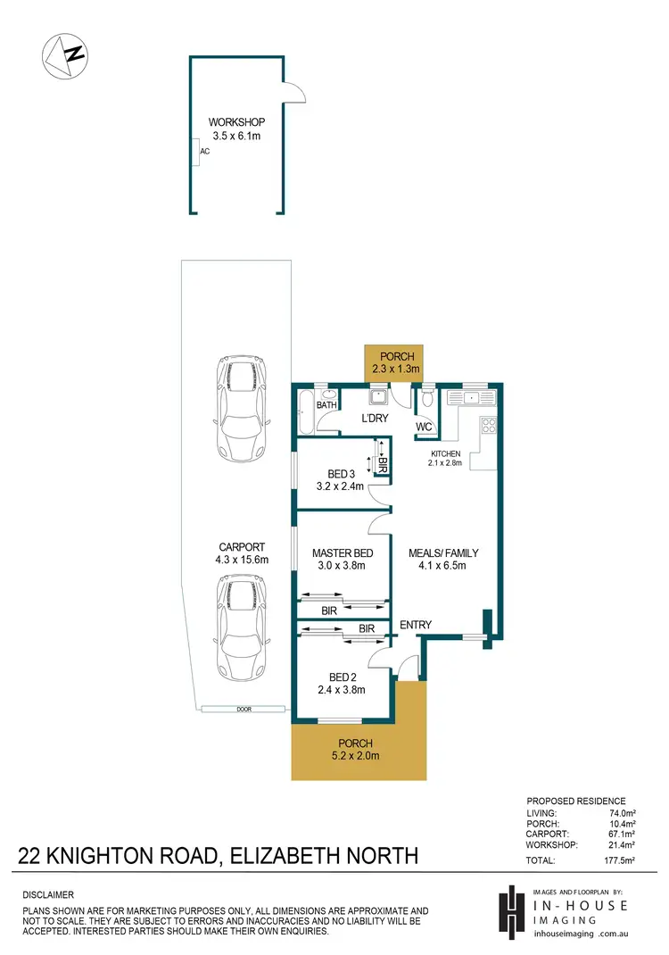 Floorplan of Homely house listing, 22 Knighton Road, Elizabeth North SA 5113