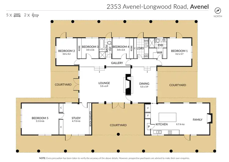 Floorplan of Homely rural property listing, 2353 Avenel-Longwood Road, Avenel VIC 3664