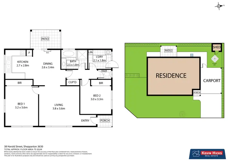 Floorplan of Homely unit listing, 38 Harold Street, Shepparton VIC 3630