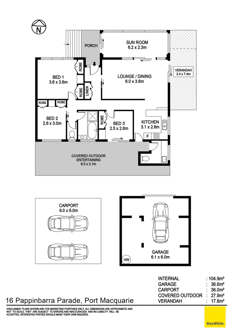 Floorplan of Homely house listing, 16 Pappinbarra Parade, Port Macquarie NSW 2444