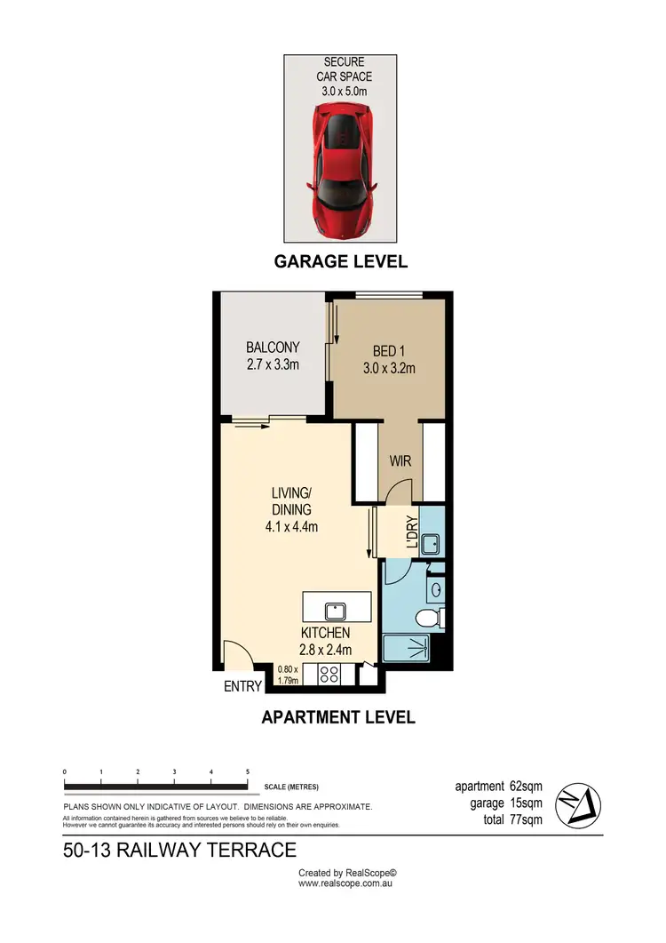 Floorplan of Homely apartment listing, 50/13 Railway Terrace, Milton QLD 4064