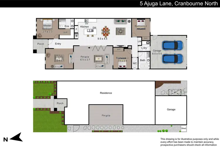 Floorplan of Homely house listing, 5 Ajuga Lane, Cranbourne North VIC 3977