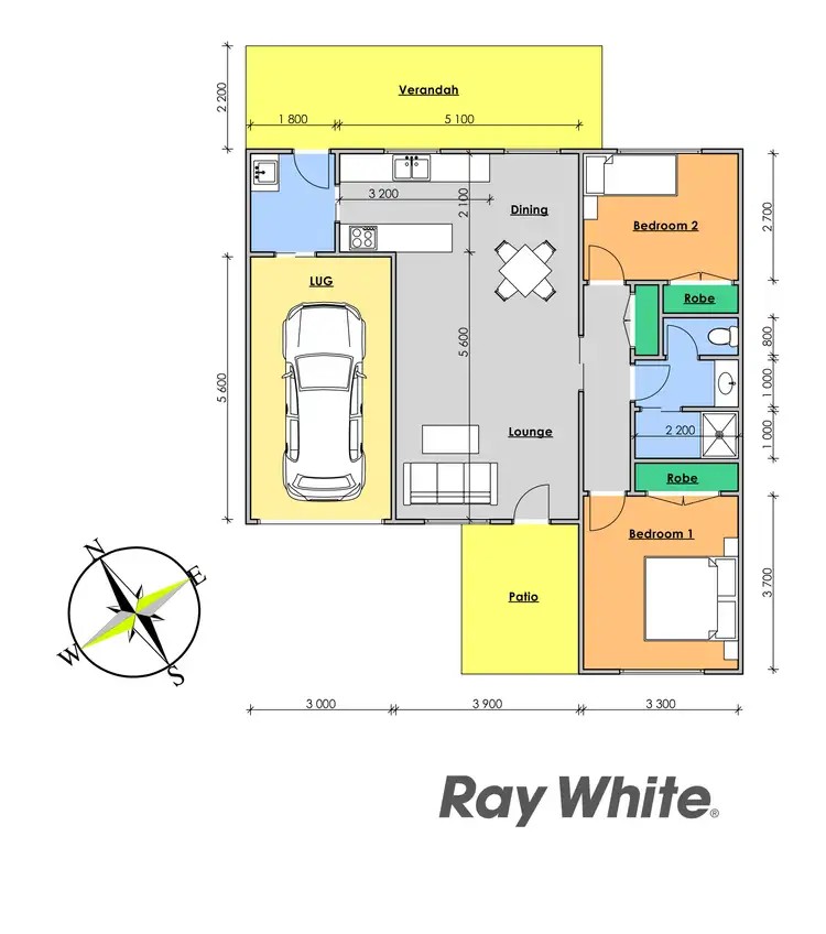 Floorplan of Homely semi-detached listing, 2/2 Waratah Place, Taree NSW 2430