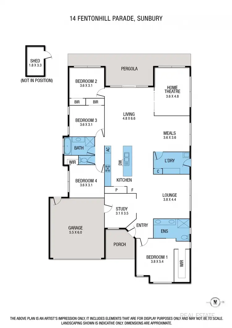 Floorplan of Homely house listing, 14 Fentonhill Parade, Sunbury VIC 3429