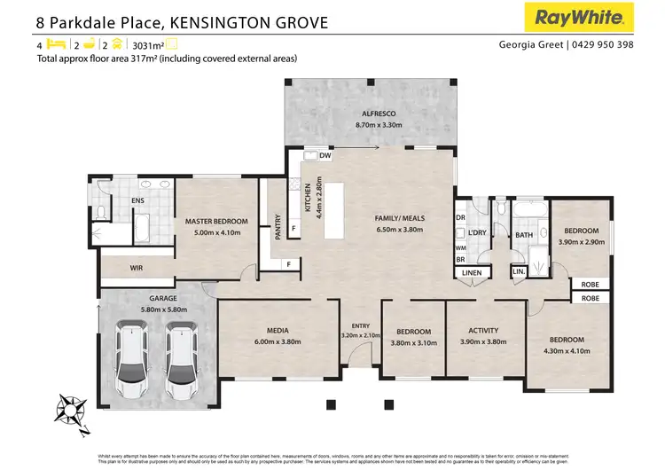 Floorplan of Homely house listing, 8 Parkdale Place, Kensington Grove QLD 4341
