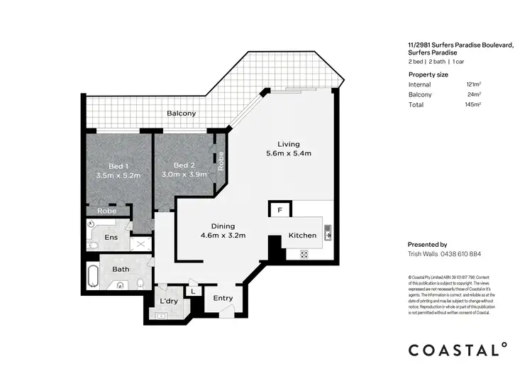 Floorplan of Homely apartment listing, 11/2981 Surfers Paradise Boulevard, Surfers Paradise QLD 4217