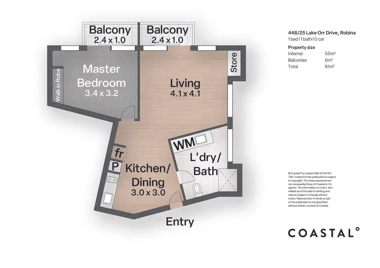 Floorplan of Homely apartment listing, 448/25 Lake Orr Drive, Robina QLD 4226