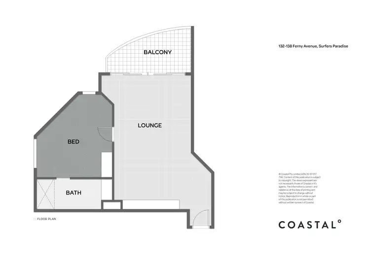 Floorplan of Homely apartment listing, 623/132-138 Ferny Avenue, Surfers Paradise QLD 4217