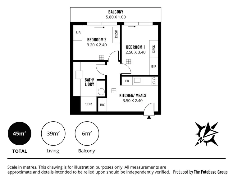 Floorplan of Homely apartment listing, 206/235-237 Pirie Street, Adelaide SA 5000