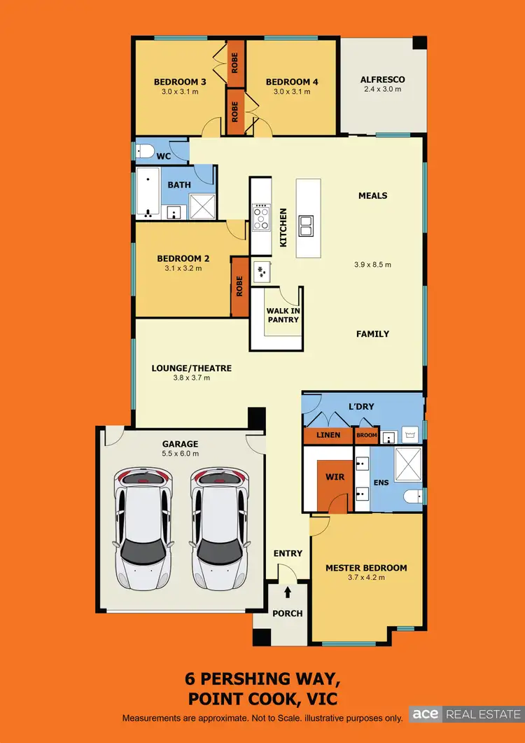 Floorplan of Homely house listing, 6 Pershing Way, Point Cook VIC 3030