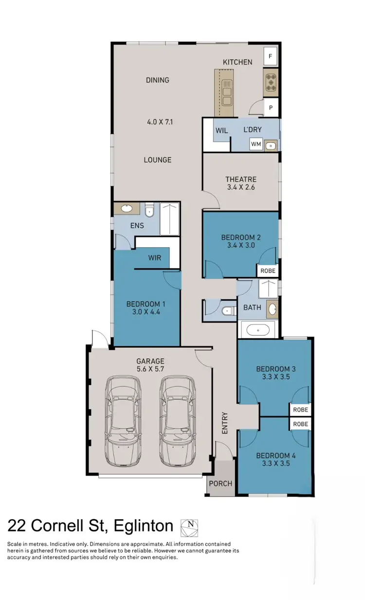 Floorplan of Homely house listing, 22 Cornell Street, Eglinton WA 6034
